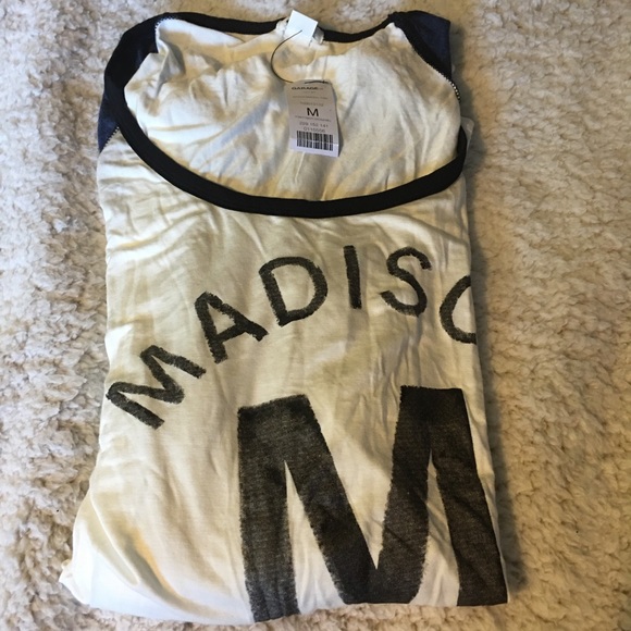 A Medium blue/white quarter sleeve tee from Garage - Picture 4 of 5